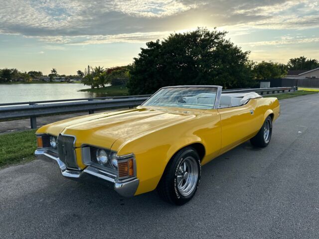 1972 Mercury Cougar 7.0 Convertible Yellow RWD Automatic convertible 1972 Mercury Cougar convertible