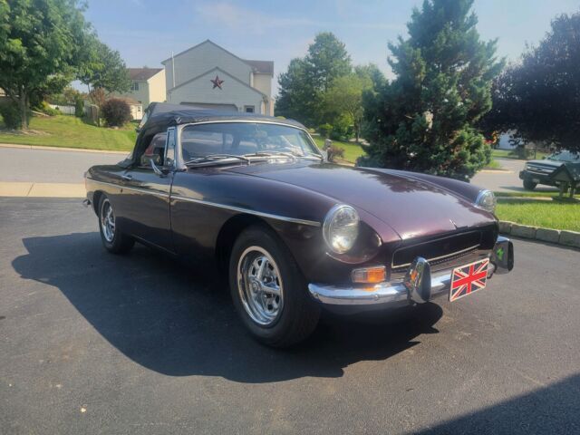 1972 MG B Convertible Purple RWD Manual 1972 MG B