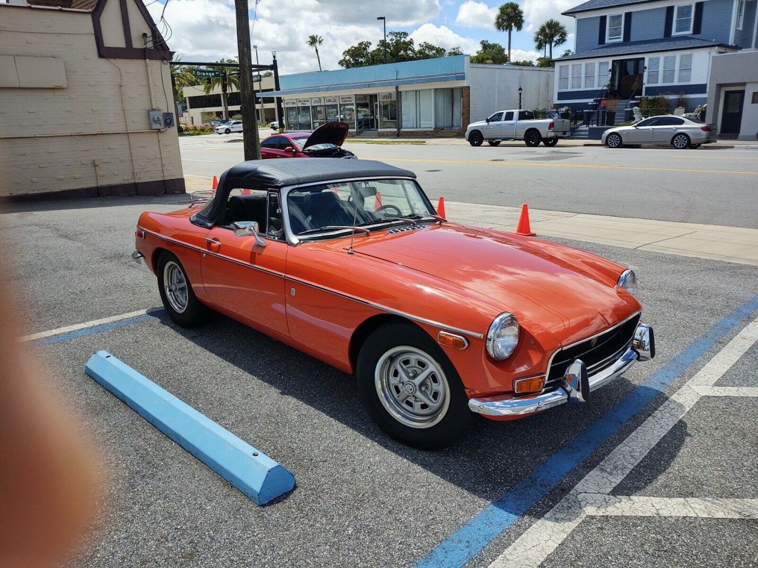 1972 MG Roadster Convertible Orange RWD Manual 1972 MG Roadster