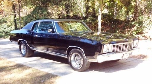 1972 Monte Carlo Big Block 402 with Bucket seats - Factory Triple Black A/C 1972 Chevrolet Monte Carlo Monte carlo