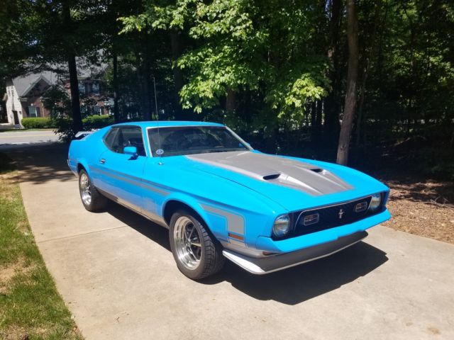 1972 Mustang Mach 1 351C, Auto FMX, Grabber Blue, Restored 1972 Ford Mustang Mach 1