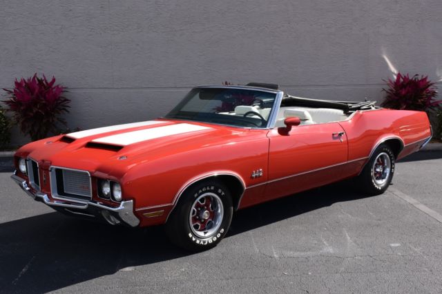 1972 Oldsmobile 442 Convertible Power Top 0 Matador Red Convertible 350C.I. Auto 1972 Oldsmobile 442 Convertible Power Top