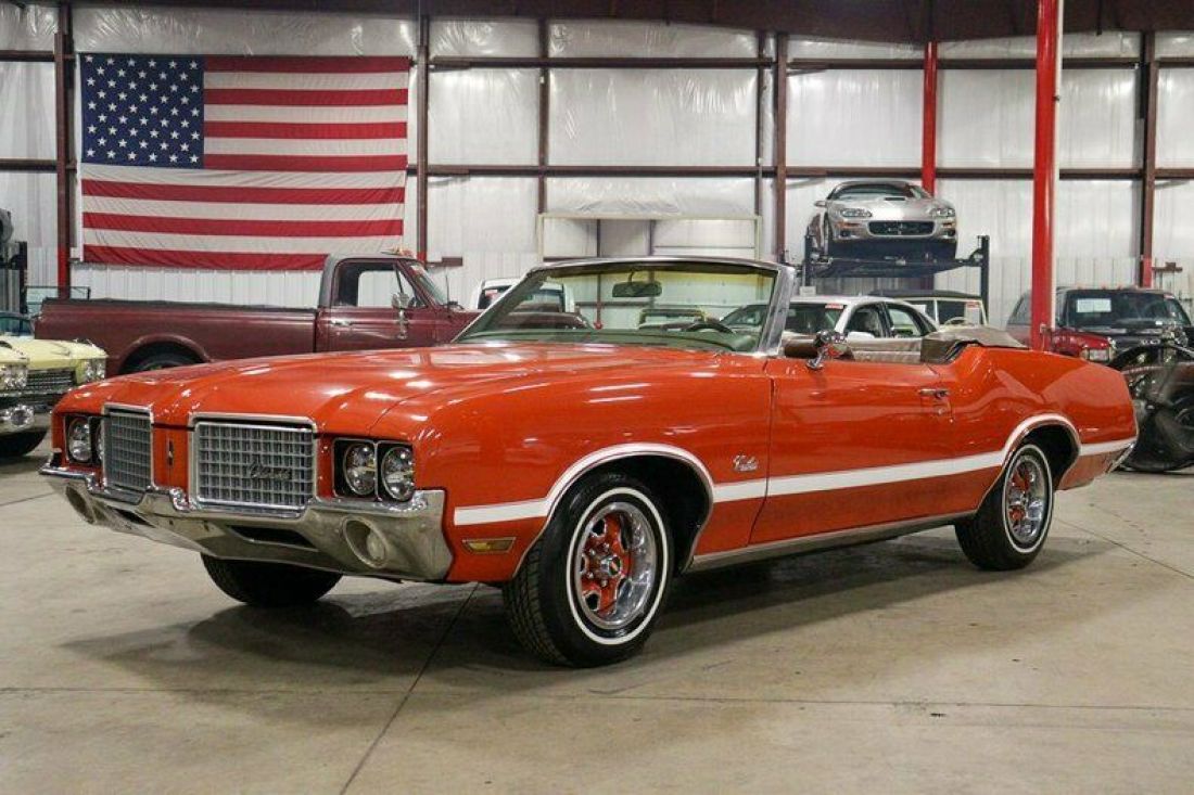 1972 Oldsmobile Cutlass 6233 Miles Flame Orange Convertible 350ci V8 Automatic 1972 Oldsmobile Cutlass