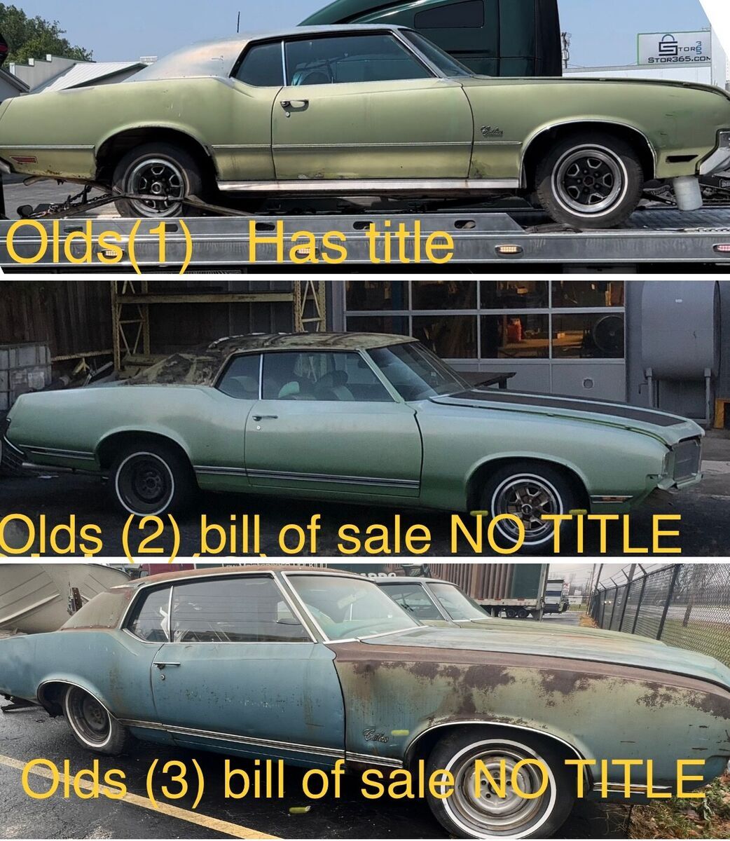 1972 Oldsmobile Cutlass Supreme 3 cars with NO RESERVE !!! SOILD BODY AND FRAME 1972 Oldsmobile Cutlass