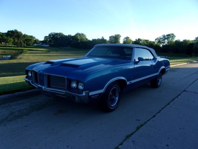 1972 Oldsmobile 442 Viking Blue W-30 Convertible - photo 4