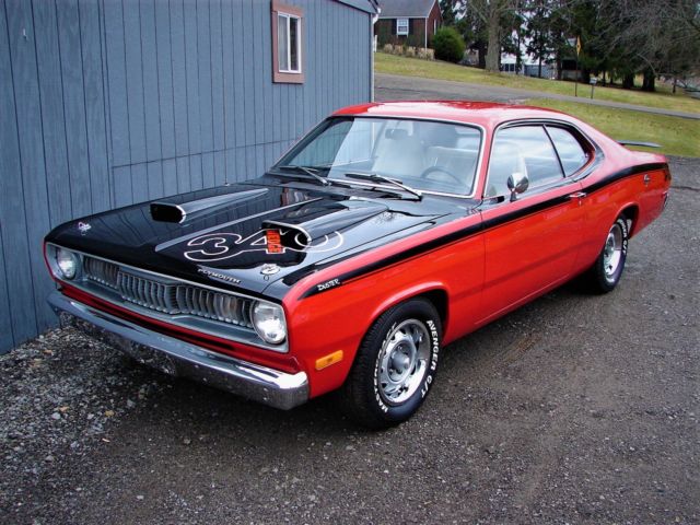 1972 Plymouth Duster 340 H-code, 4-speed, console, buckets, P/S, Disc brakes! 1972 Plymouth Duster 340 H-code