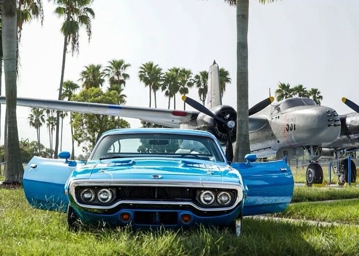 1972 Plymouth Road Runner Coupe Blue RWD Manual 1972 Plymouth Road Runner