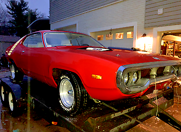 1972 Plymouth Road Runner Red w White 340 AT AC Slap Stick SOLID Needs Finished 1972 Plymouth Road Runner