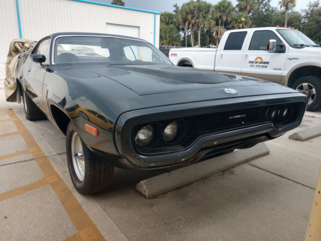 1972 Plymouth Satellite 440 4 speed airgrabber Rallye dash 3.23 Posi Black wow!! 1972 Plymouth Satellite