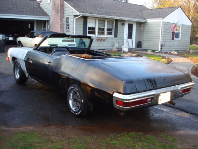 1972 Pontiac Lemans Sport Convertible, 350ci GTO Endura Nose,Needs Restoration 1972 Pontiac Le Mans Black