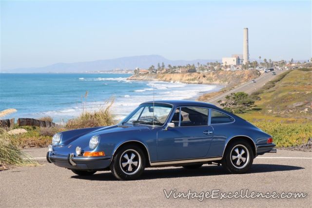 1972 Porsche 911T Matching #s Gemini Blue Survivor condition 1972 Porsche 911 T/E