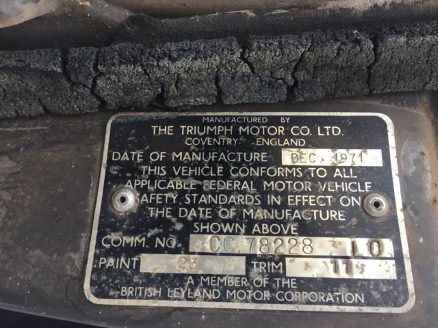 1972 Triumph TR-6 -- - photo 2
