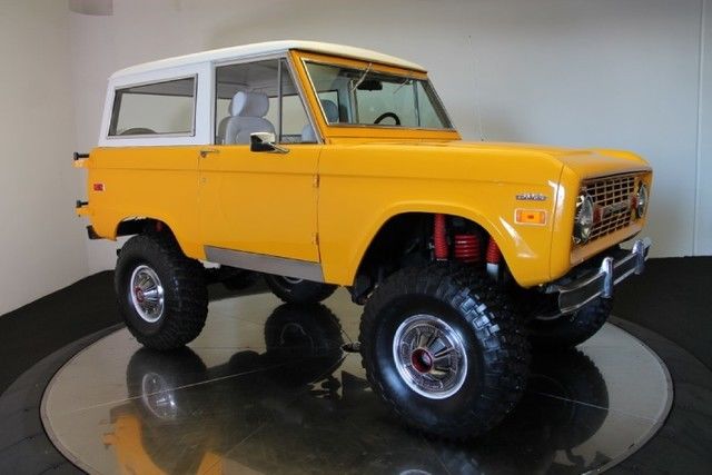 1972 Uncut Frame Off Restoration Customized Bronco, Ford Chrome Yellow 1972 Ford Bronco