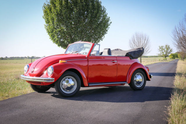 1972 Volkswagen Beetle-New nice little red convertible 4 cyl 4spd - photo 4