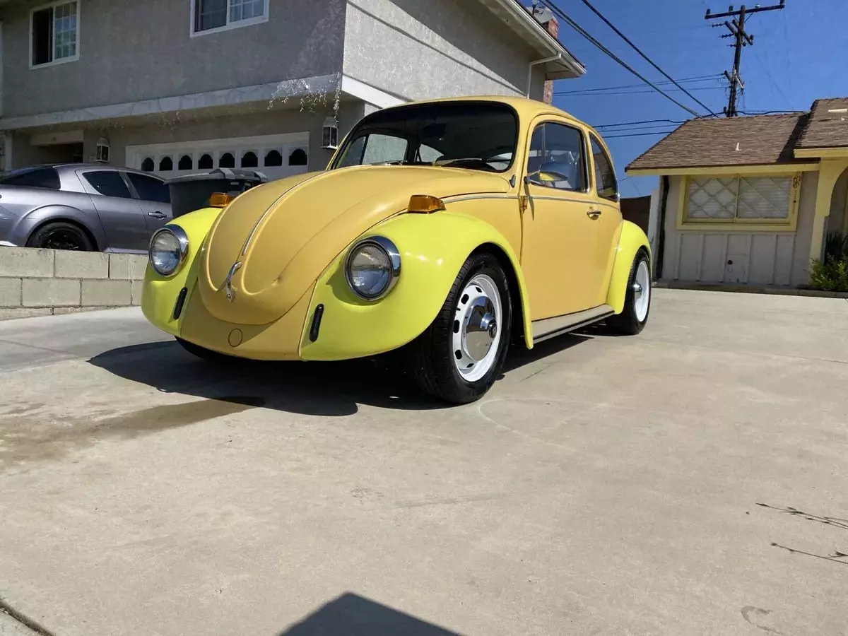 1972 Volkswagen Beetle Sedan Yellow 1972 Volkswagen Beetle
