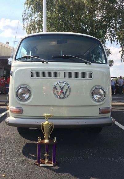 1972 Volkswagen Campmobile / Bus with camping stool, child hammock, and tent 1972 Volkswagen Bus/Vanagon Campmobile