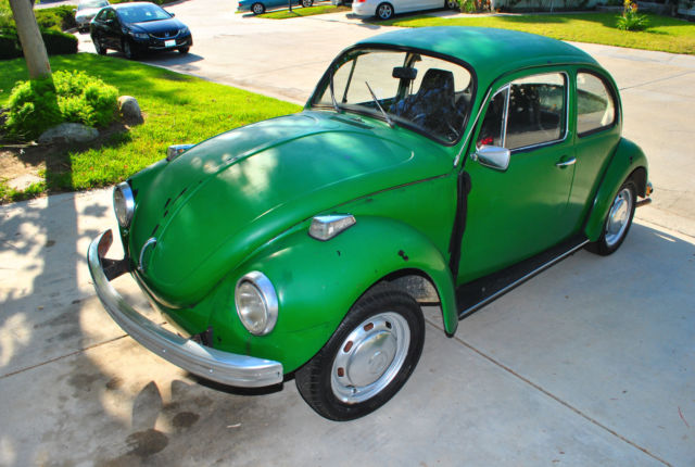 1972 VW Super Beetle - Green 1600CC Air Cooled 1972 Volkswagen Beetle - Classic