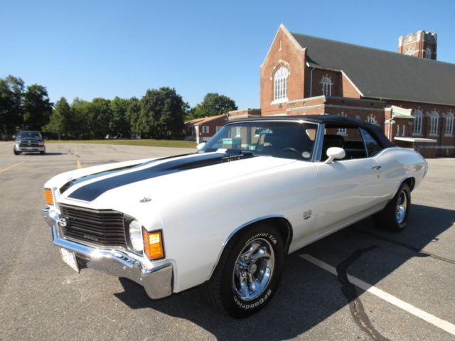 1972 White Restored Chevelle SS454 LS5 Convertible Reduced Price 1972 Chevrolet Chevelle SS 454