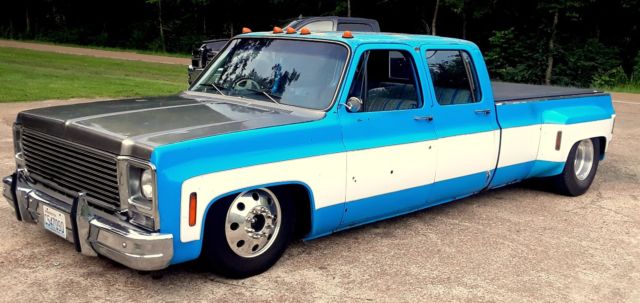 1973 3500 CREW DUALLY 454 TRUCK 3+3 BAGGED AIR RIDE NEW 19.5 ALCOAS PATINA PRO 1973 Chevrolet C-10 C/K 3500 HD 454 CREW DUALLY TRUCK BAGGED C30 C-10