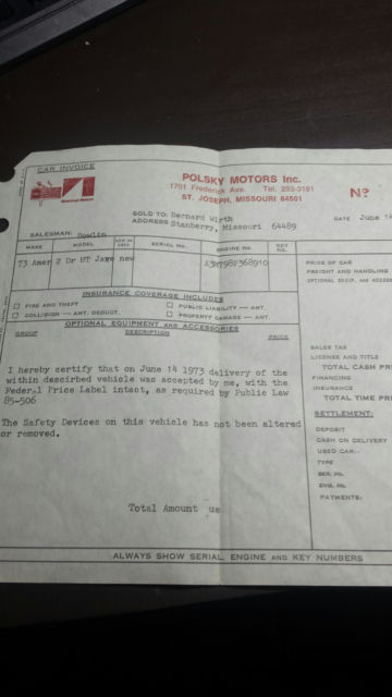 1973 AMC AMX amx javelin - photo 5