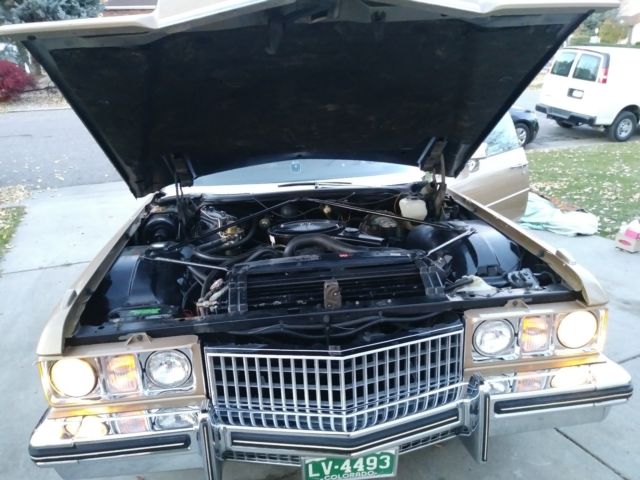 1973 Cadillac DeVille Gold with Tan Vinyl Top - photo 7