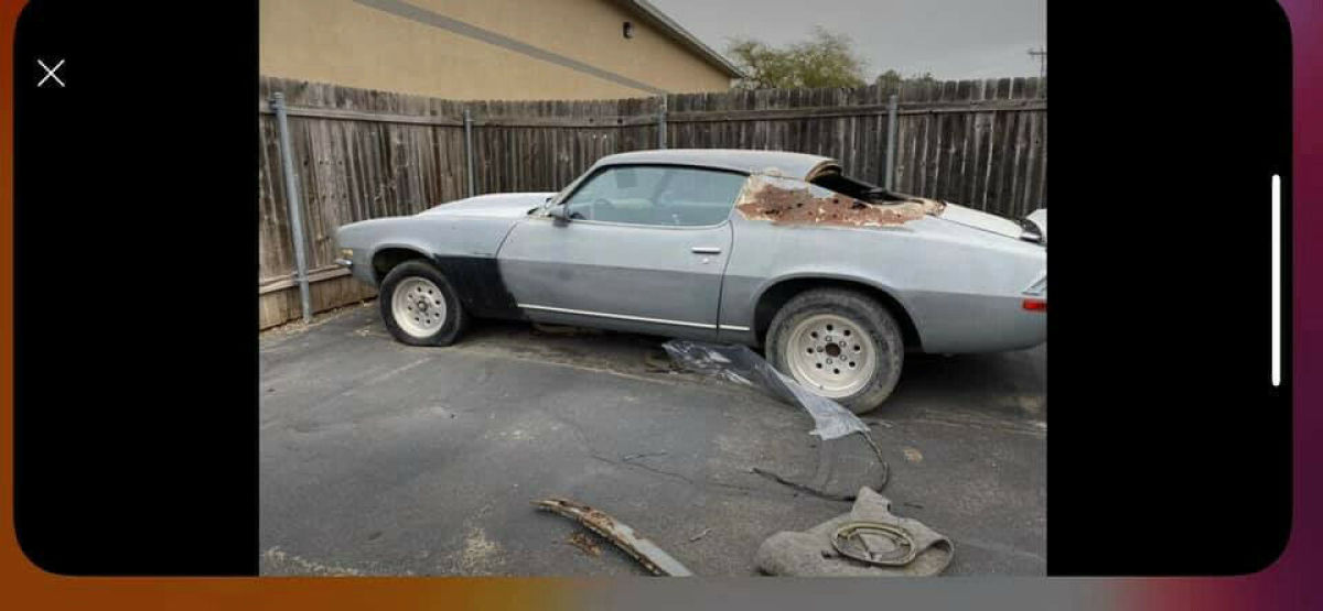 1973 Chevrolet Camaro TYPE LT #64 Silver 785 Black W/ White Cloth Nice Straight 1973 Chevrolet Camaro