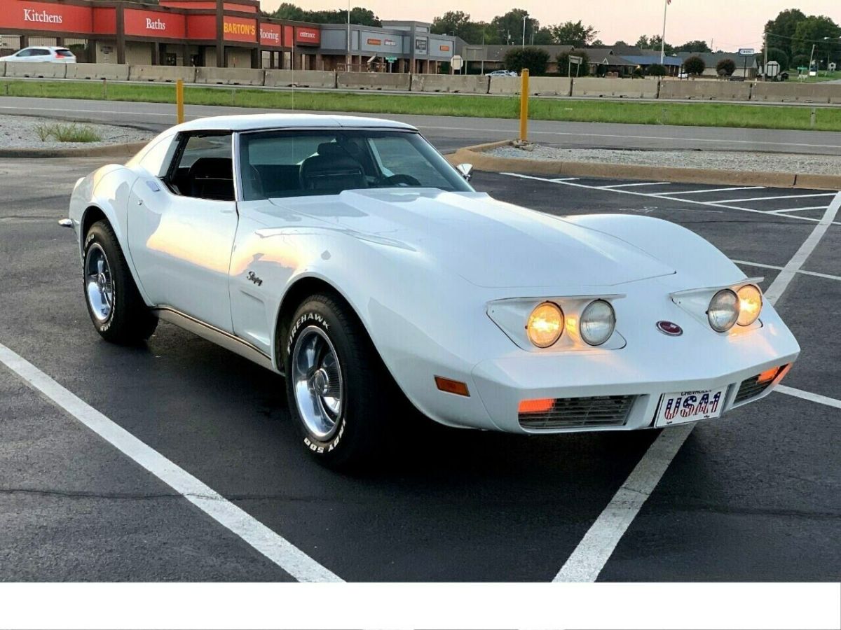1973 Chevrolet Corvette 66,950 Miles White Coupe V8 5.7L Automatic 1973 Chevrolet Corvette