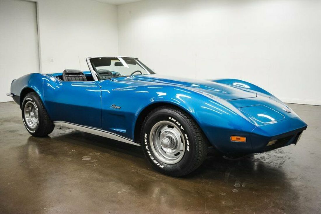 1973 Chevrolet Corvette Stingray 55030 Miles Medium Blue Metallic Convertible 35 1973 Chevrolet Corvette Stingray