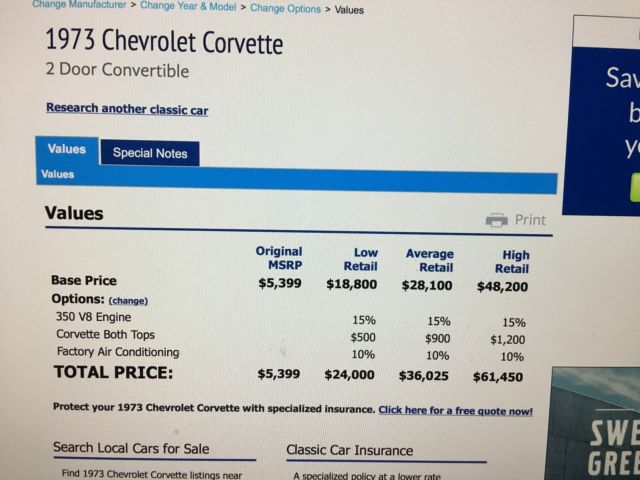 1973 Chevrolet Corvette L82 convertible - photo 12