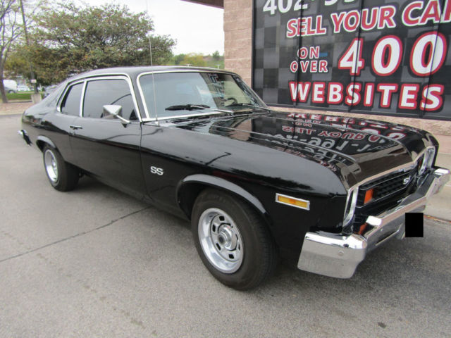 1973 Chevrolet Nova SS 350ci V8 Automatic Black On Black 1973 Chevrolet Nova