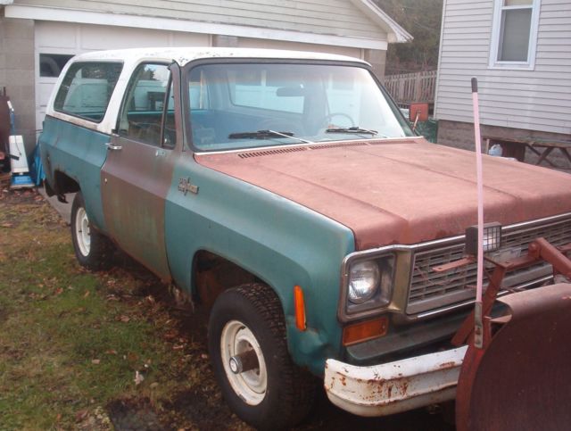 1973 Chevy K5 Blazer with Western Plow. 1973 Chevrolet Blazer