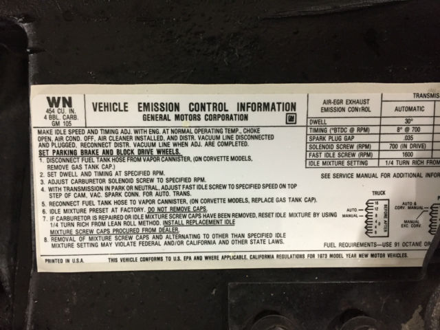 1973 Chevrolet Corvette 454 V8 4-SPEED - photo 13
