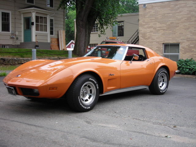 1973 CORVETTE STINGRAY L-82 4SPD TRANS 350 V8 ORANGE METALLIC, T-TOP SHARP 1973 Chevrolet Corvette L-82