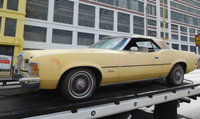 1973 COUGAR XR7 CONVERTIBLE BARN FIND 351 C LOADED 1973 Mercury Cougar