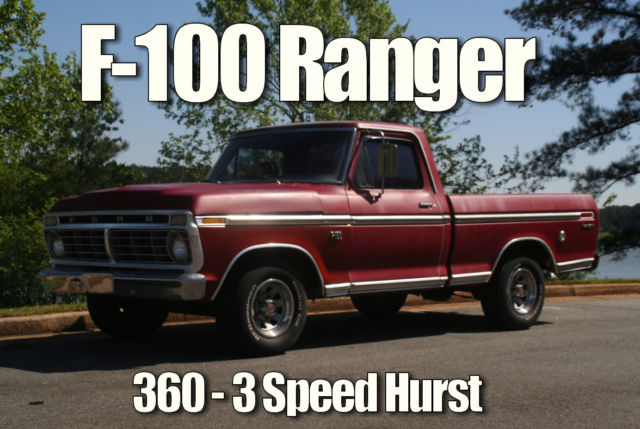 1973 F100 Ranger. 360 FE , Factory AC , Hurst Shift ,Headers, Glasspaks. 1973 Ford F-100 Ranger