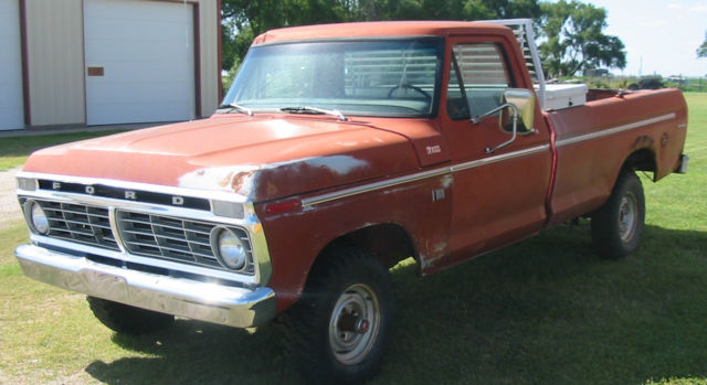 1973 Ford F-100 Base Standard Cab Pickup 2-Door, 4x4, 360, 4-speed manual 1973 Ford F-100