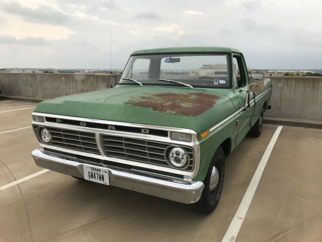 1973 Ford F100 Pickup Green RWD Automatic 1973 Ford F100