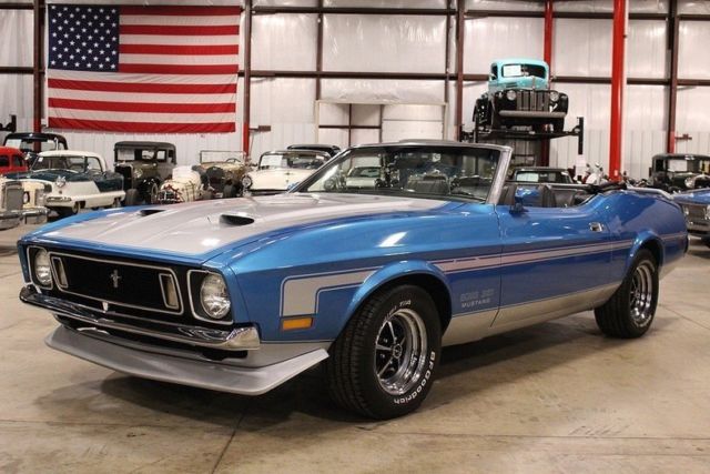 1973 Ford Mustang 1750 Miles Grabber Blue Convertible 351cid V8 Automatic 1973 Ford Mustang --