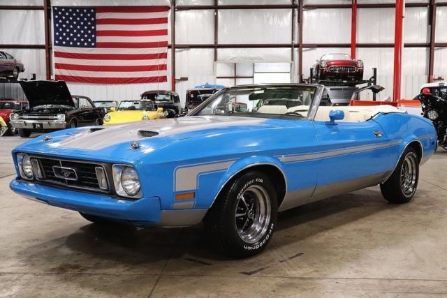 1973 Ford Mustang 94629 Miles Blue Convertible 351 Cleveland V8 Automatic 1973 Ford Mustang --