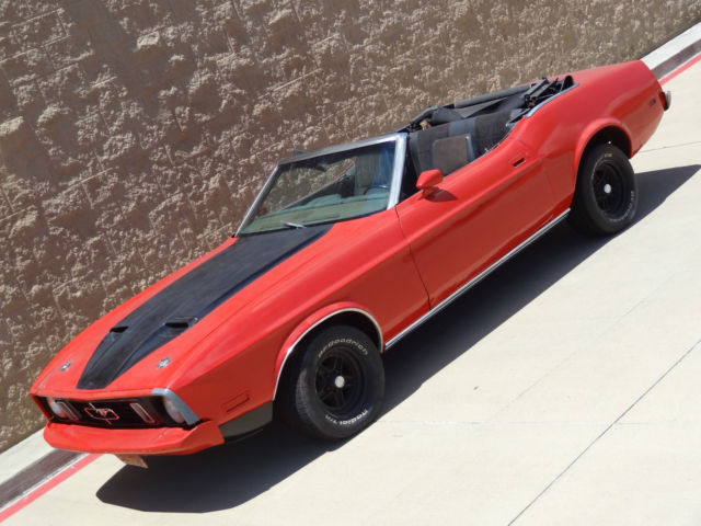 1973 Ford Mustang Convertible 351 C Cleveland Mach 1 I Hood 1973 Ford Mustang