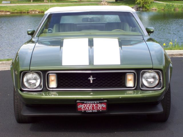 1973 Ford Mustang Convertible 351 Cleveland Numbers Matching "Mean Green Stang"! 1973 Ford Mustang Convertible