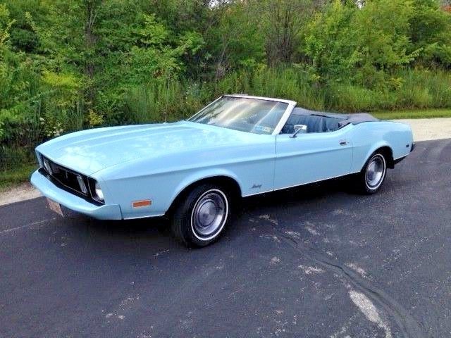 1973 Ford Mustang Convertible Light Blue 1973 Ford Mustang