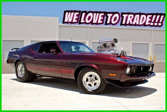 1973 Ford Mustang Mach 1 Fastback Pro-Touring 514 Supercharged / NOS V8 Manual 1973 Ford Mustang Mach 1 Fastback Pro-Touring / 900+HP / NOS / 514 Supercharged V8