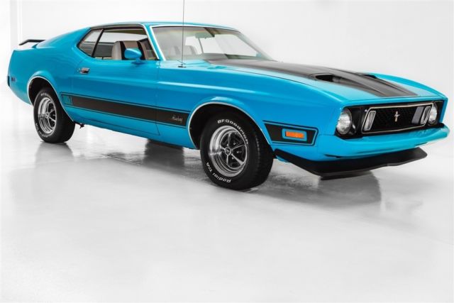 1973 Ford Mustang Mach 1, New Chrome Magnums 1973 Ford Mustang Mach 1, New Chrome Magnums