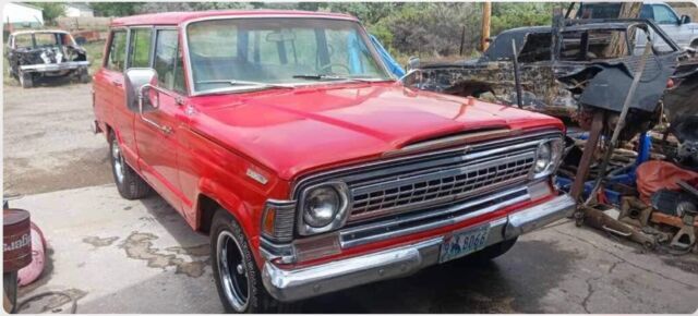 1973 Jeep Wagoneer Wagon Red 4WD Automatic red chome 1973 Jeep Wagoneer red chome