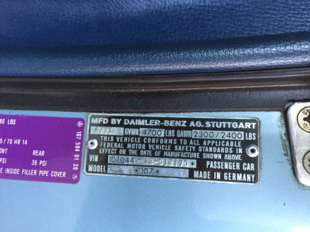 1973 Mercedes-Benz SL-Class Gorgeous DB 906 Grey-Blue Metallic * - photo 11