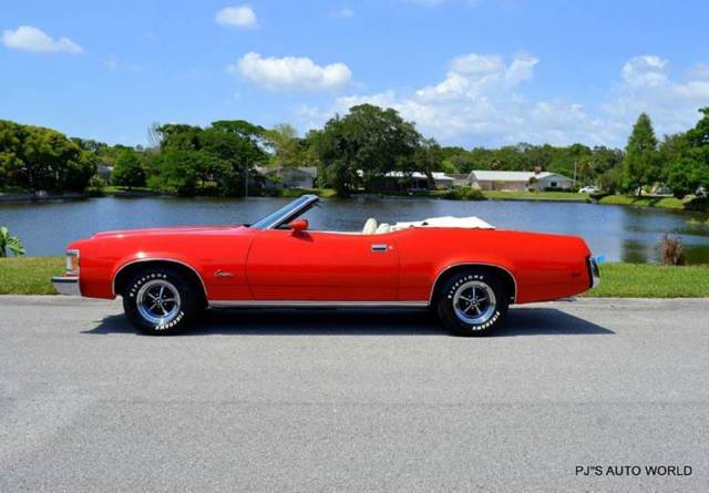 1973 Mercury Cougar XR7 74,119 Miles Red Convertible 351 Automatic 1973 Mercury Cougar XR7