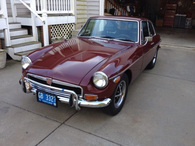 1973 mgb gt. Gorgeous unrestored condition. Damask red with blue interior 1973 MG MGB GT