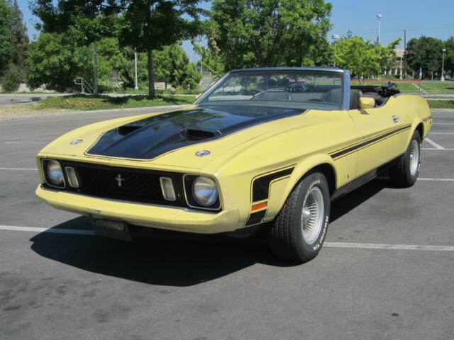 1973 Mustang Convertible "Mach1"-Q Code 351 4V (CJ) C6. CA original,many options 1973 Ford Mustang Mach 1 options, Original CA car