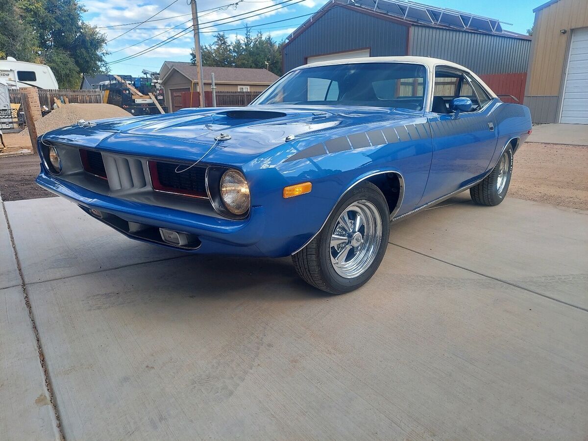 1973 Plymouth Barracuda Coupe Blue RWD Automatic 1973 Plymouth Barracuda